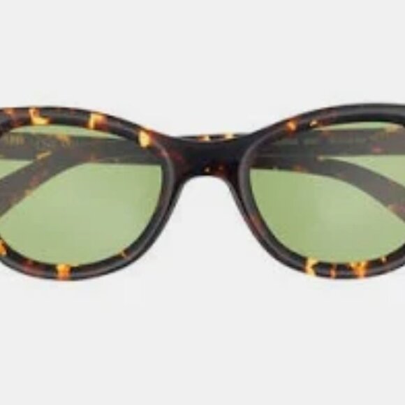 Tortoise Shell Sunglasses with Green Lenses - Picture 6 of 10